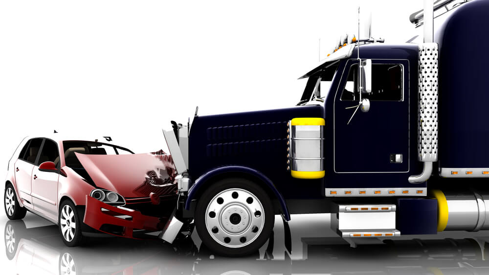 truck and car accident graphic image